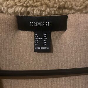 Forever 21 Plush Beige Teddy Jacket